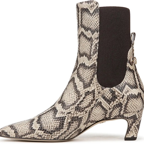 Sam Edelman Margo Grey Snake Print Chelsea Boots NIB Sz 7.5 - Picture 5 of 11